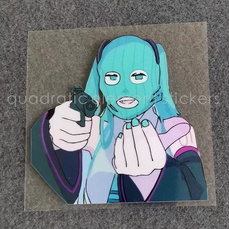 Cosplay Prop Diy - มิกุสติ๊กเกอร์ติดมอเตอร์ไซค์ กันน้ำ รถยนต์ไฟฟ้า การ์ตูน หัวหอม สาวสวย