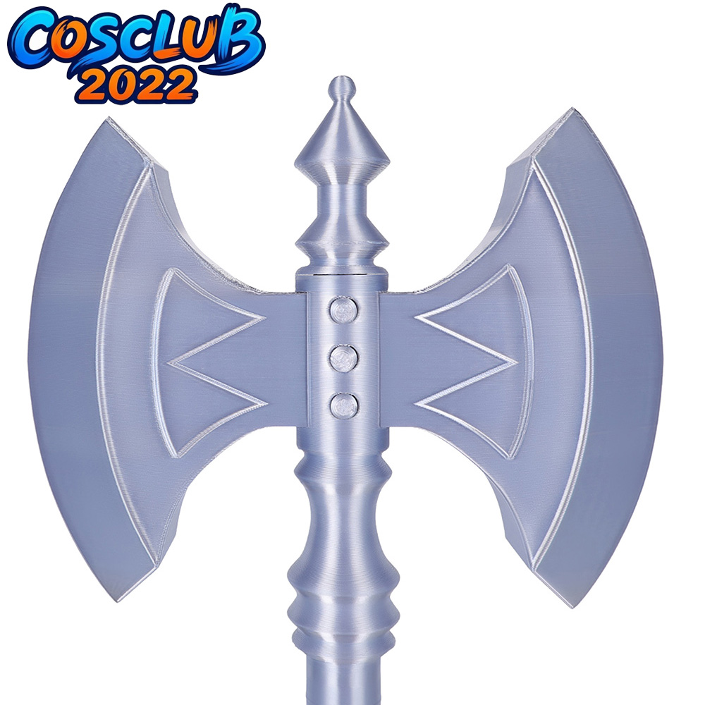 Cosplay Prop Axe - ขวานต่อสู้สำหรับคอสเพลย์ ของตกแต่งตัวละคร ขวานสองคม อุปกรณ์ประกอบฉากภาพยนตร์ ของเล่นบทบาทสมมติ ขวานสองคม