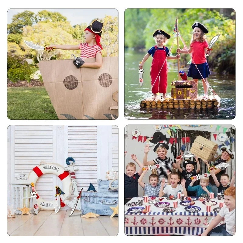 Cosplay Prop Painting - รุ่นใหม่ล่าสุดปี 2026 คุณภาพสูง 16 ชิ้น ดาบไม้ดิบสำหรับเด็ก