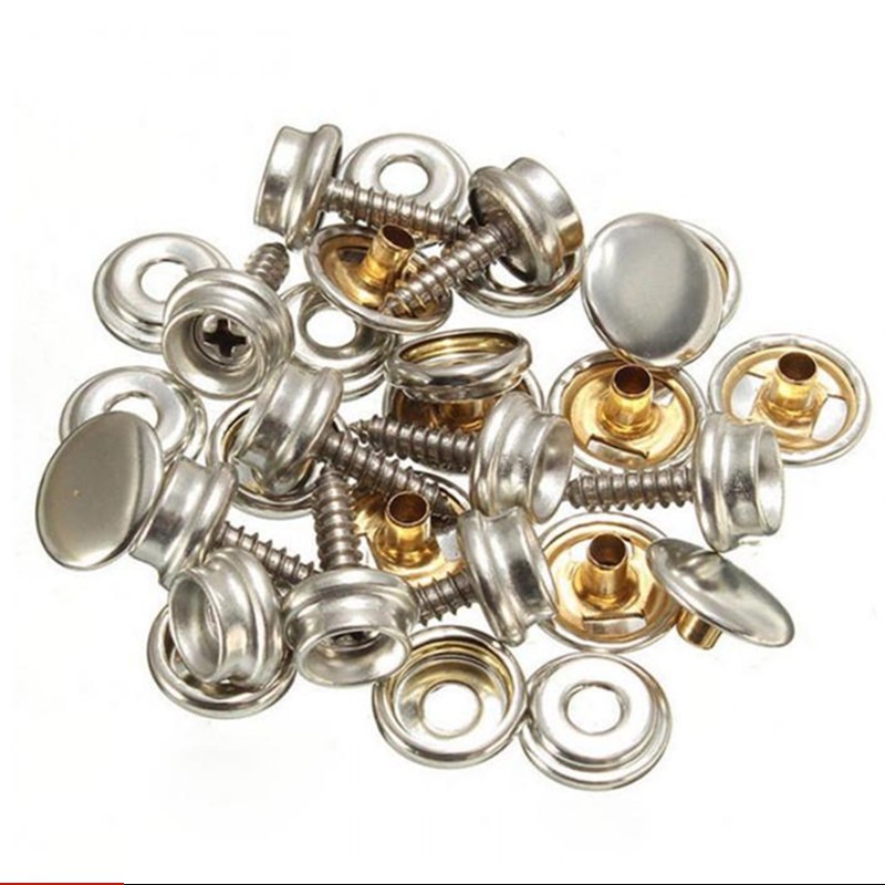 Snap Fastener Set - 10ชุดชุดอุปกรณ์ยึดสแน็ปสแตนเลสเต็นท์เรือยอชท์เรือแคนวาสเครื่องมือซ็อกเก็ตปุ่มอุปกรณ์เสริมหลังคารถยนต์