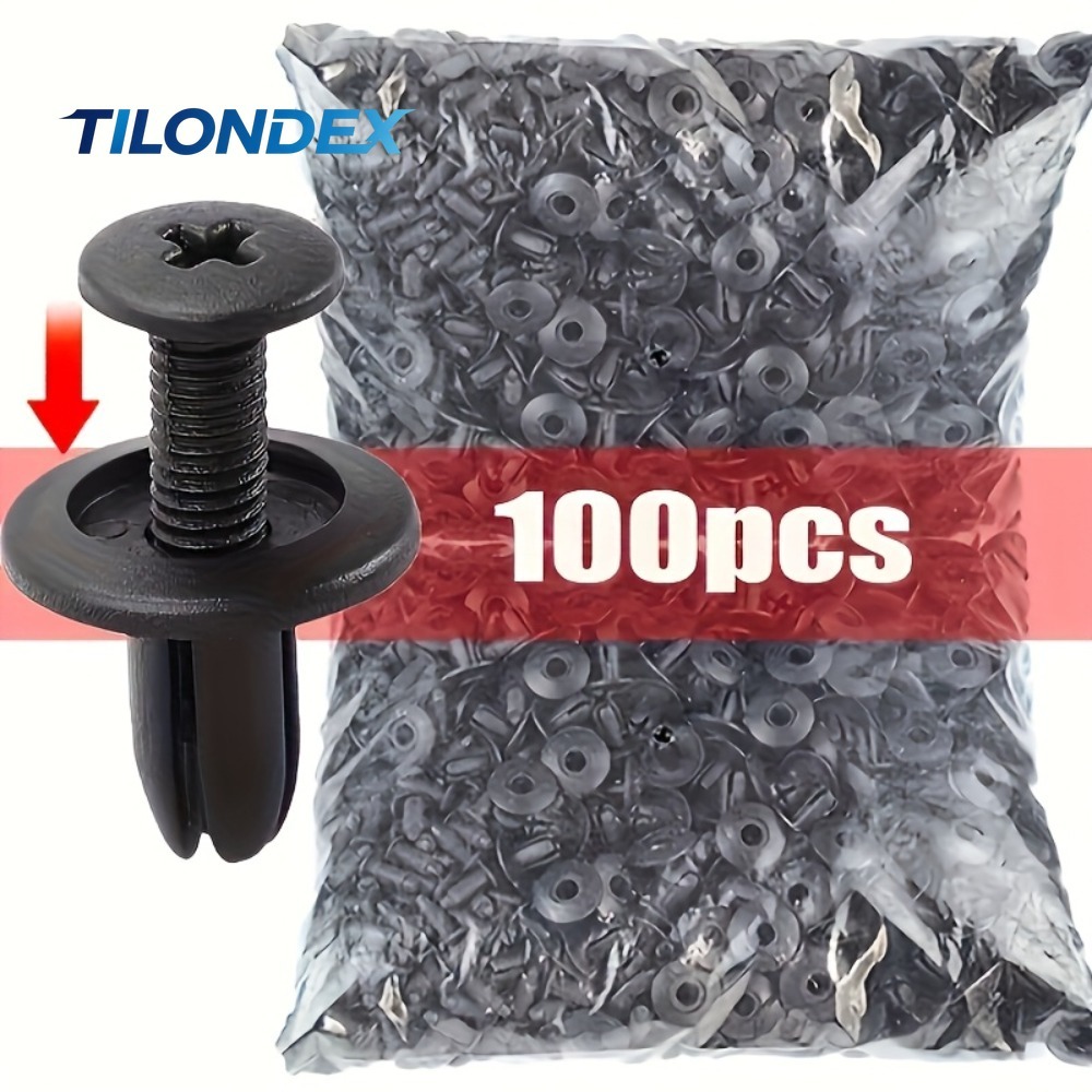 Snap Fastener Set - ชุดคลิปยึดติดรถยนต์ TILONDEX 100 ชิ้น ชุดคลิปยึดประตู บังโคลน