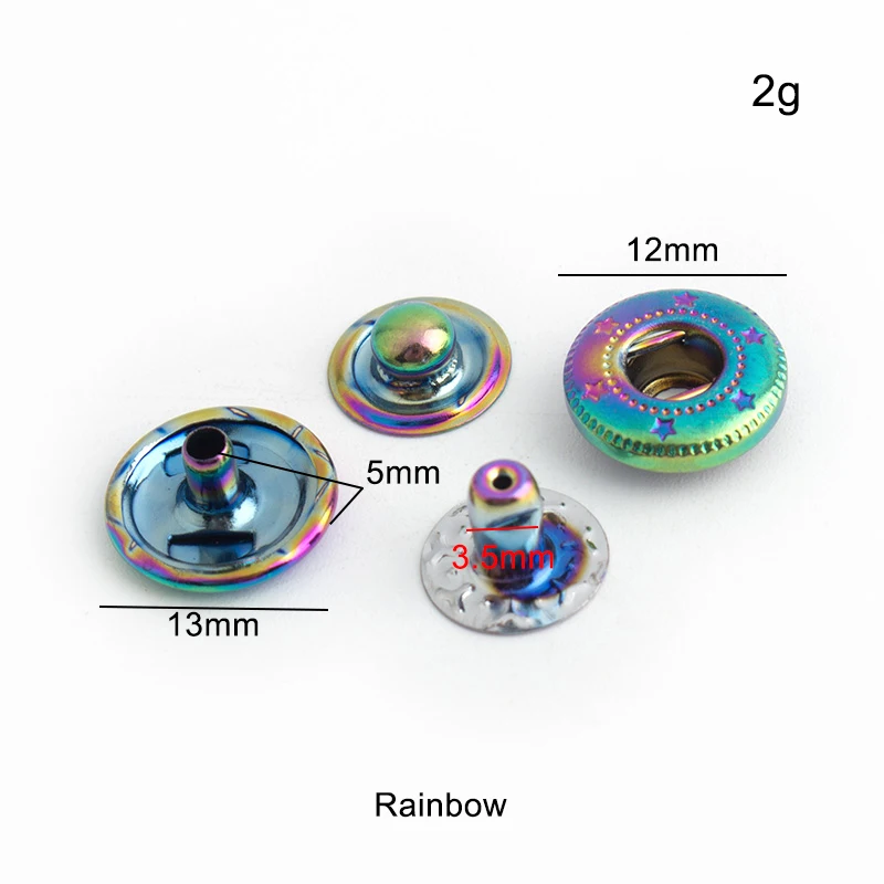 20-100 ชุด Rainbow 12 มม.10 สี - Snap Fastener Set บทวิจารณ์และราคา