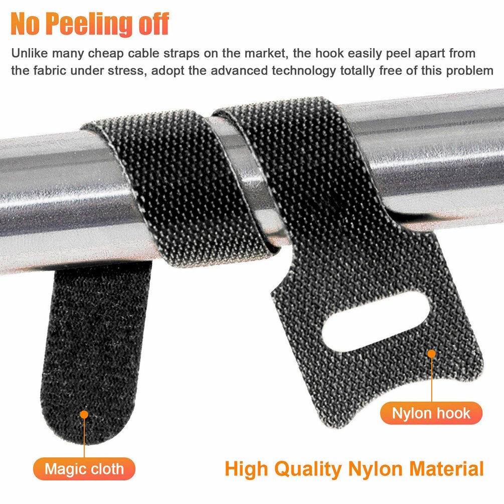 เวลโครสำหรับสายเคเบิล สายรัดเค - Velcro Hook Loop บทวิจารณ์และราคา