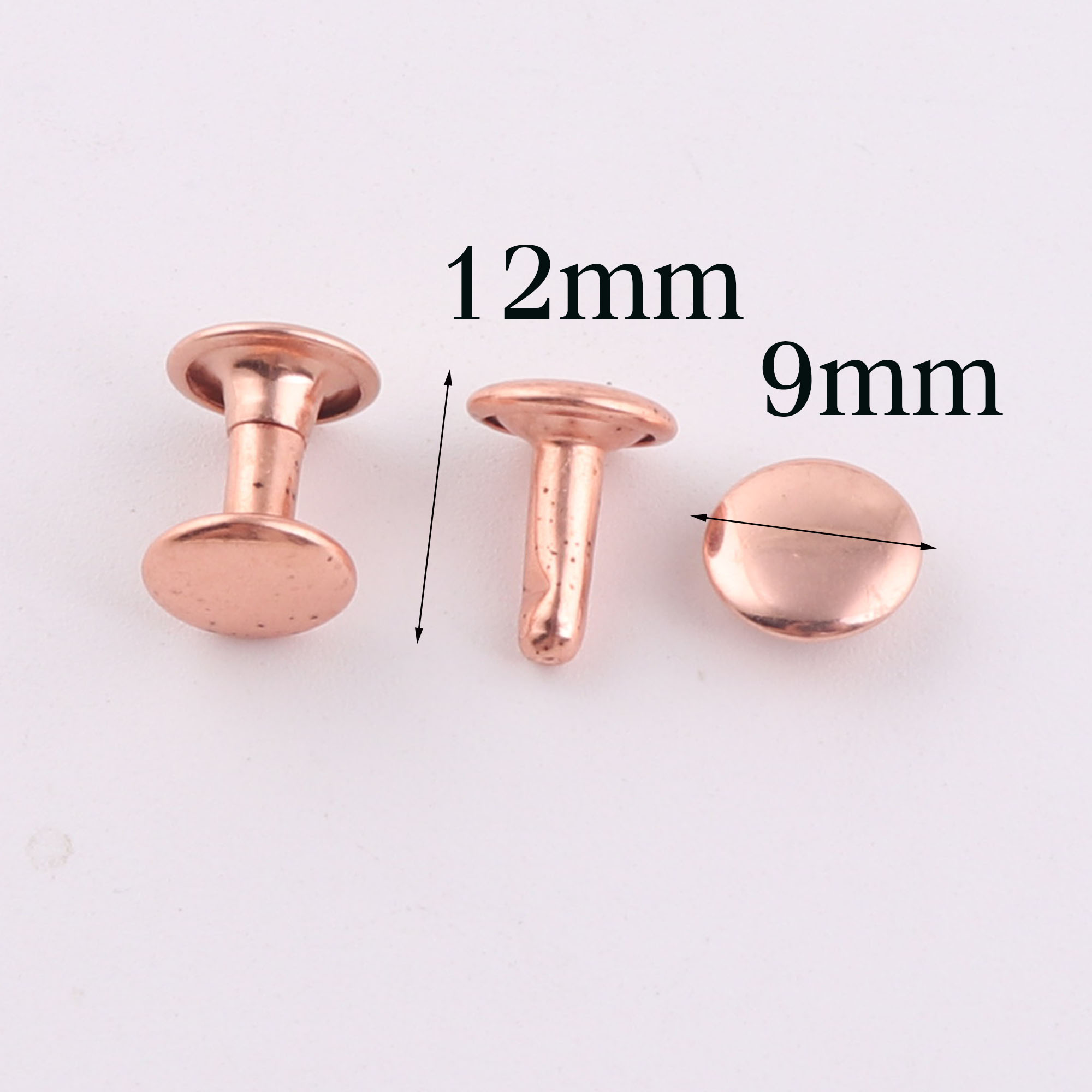 100 ชุดหมวกคู่ Rivets,Rose Gol - Snap Fastener Set บทวิจารณ์และราคา