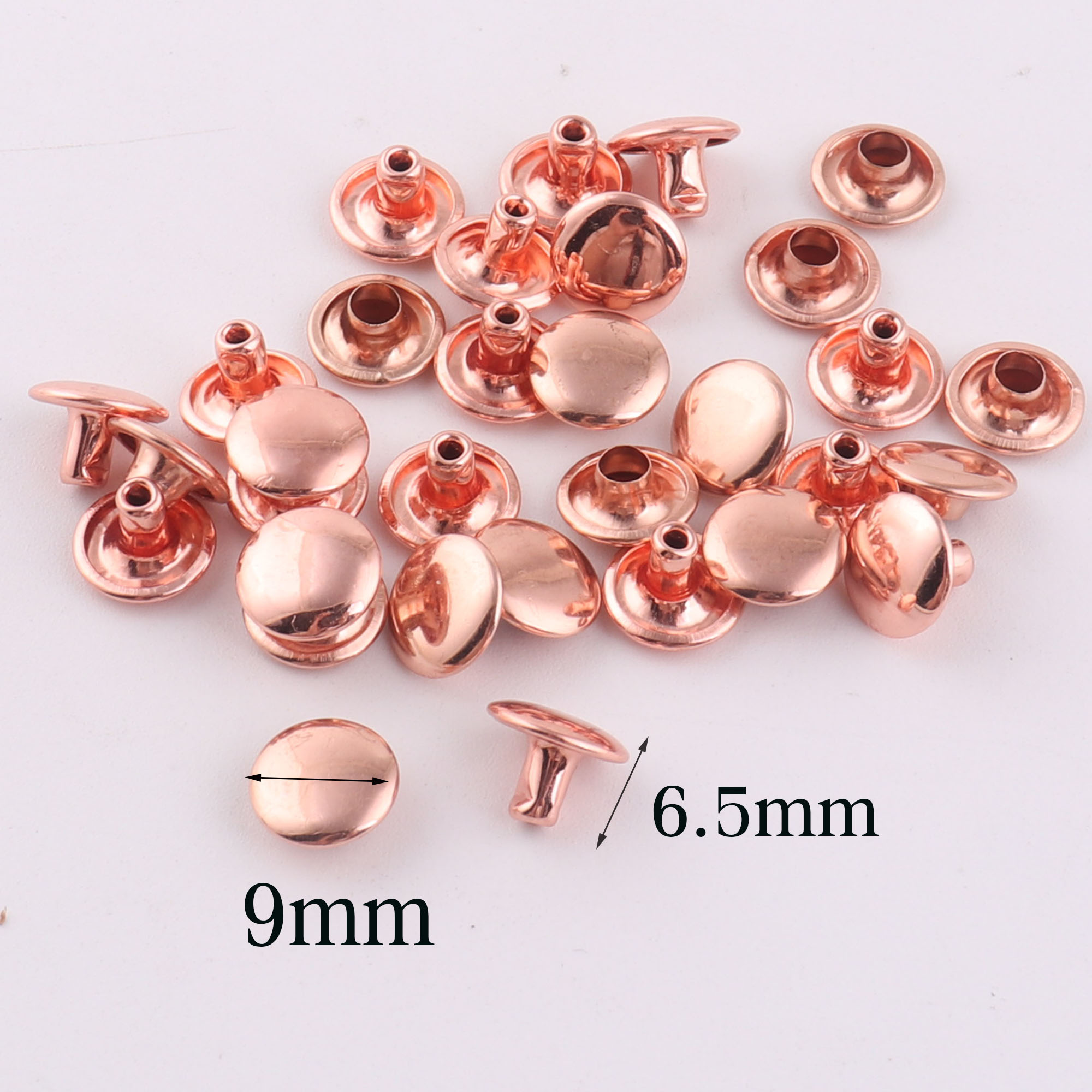100 ชุดหมวกคู่ Rivets,Rose Gol - Snap Fastener Set บทวิจารณ์และราคา