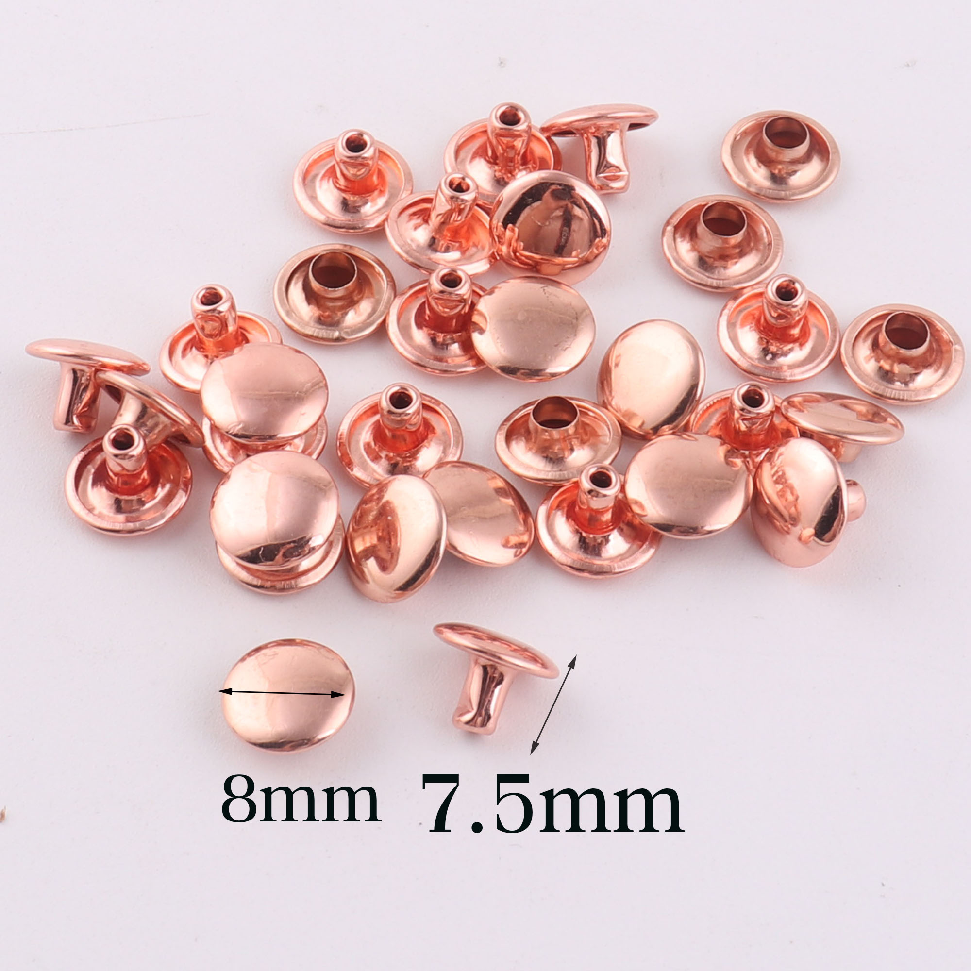 100 ชุดหมวกคู่ Rivets,Rose Gol - Snap Fastener Set บทวิจารณ์และราคา