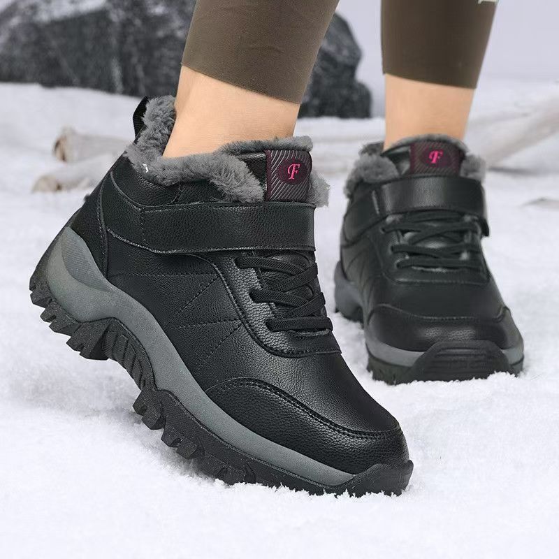 รองเท้าบูทหุ้มข้อหนังสำหรับผู้ - Velcro Hook Loop บทวิจารณ์และราคา