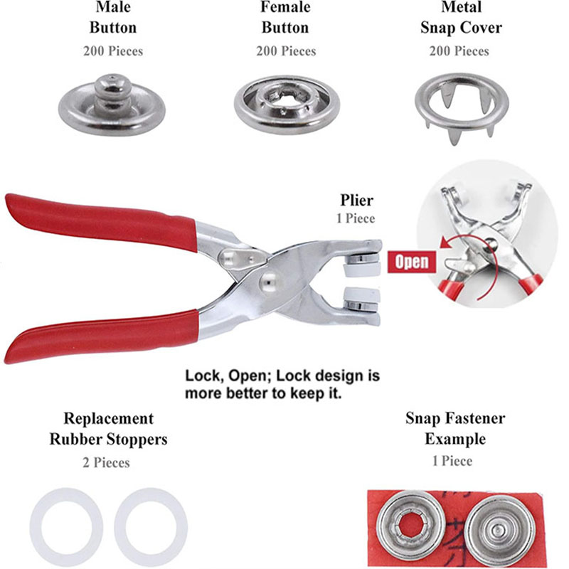 50/100 โลหะ PRONG Snap ปุ่ม Ho - Snap Fastener Set บทวิจารณ์และราคา