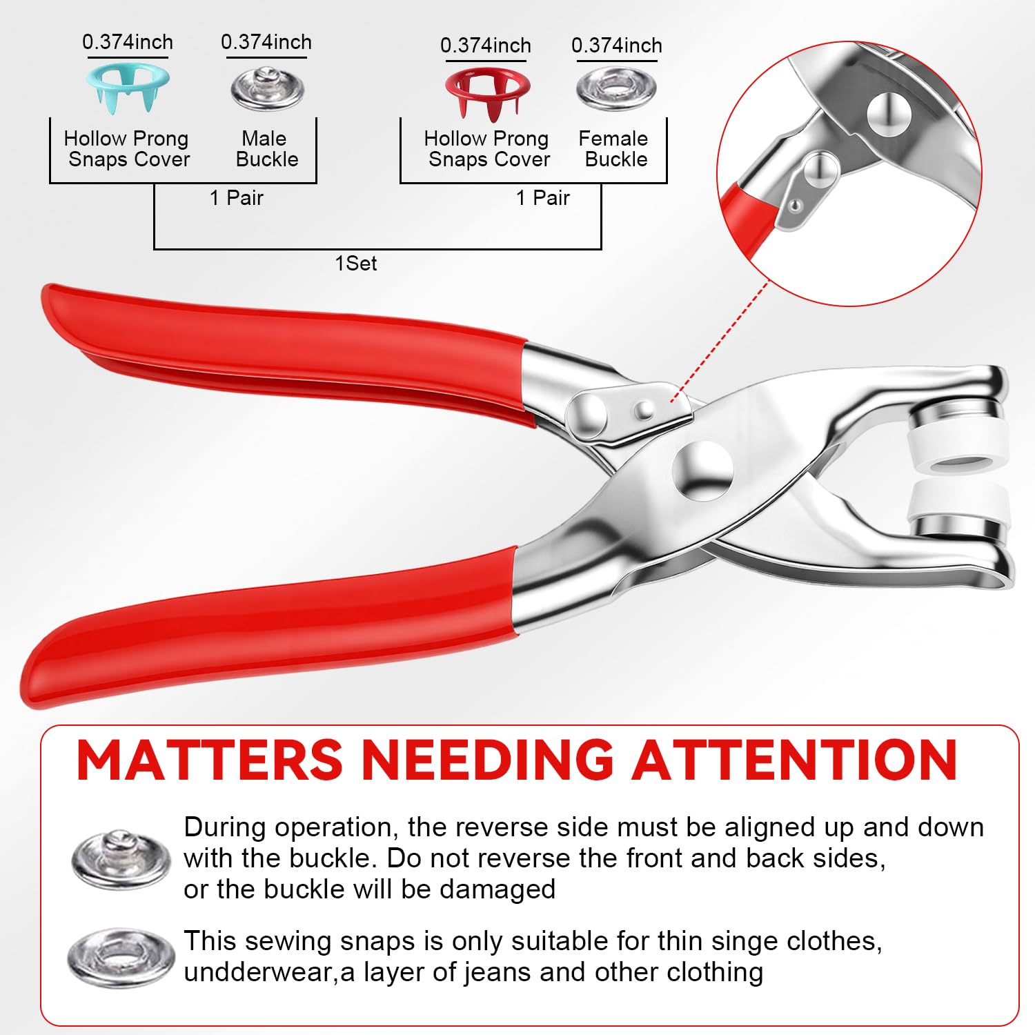 ชุดอุปกรณ์เย็บผ้าพร้อมกระดุมโล - Snap Fastener Set บทวิจารณ์และราคา