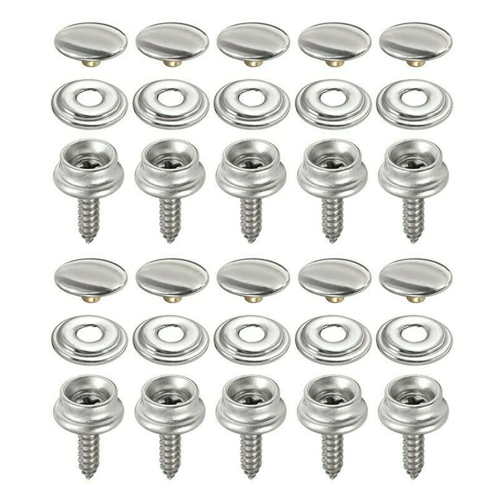 30Pcs Snap Fastener สแตนเลสผ้า - Snap Fastener Set บทวิจารณ์และราคา