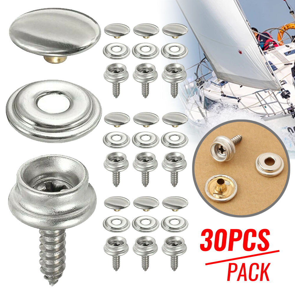 30Pcs Snap Fastener สแตนเลสผ้า - Snap Fastener Set บทวิจารณ์และราคา